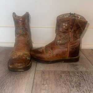 SHYANNE TODDLER 8 GIRLS' FLORAL WESTERN BOOTS - SQUARE TOE